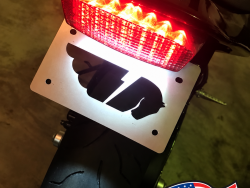 ’95-’02 Buell License Plate Bracket with Pegasus Logo